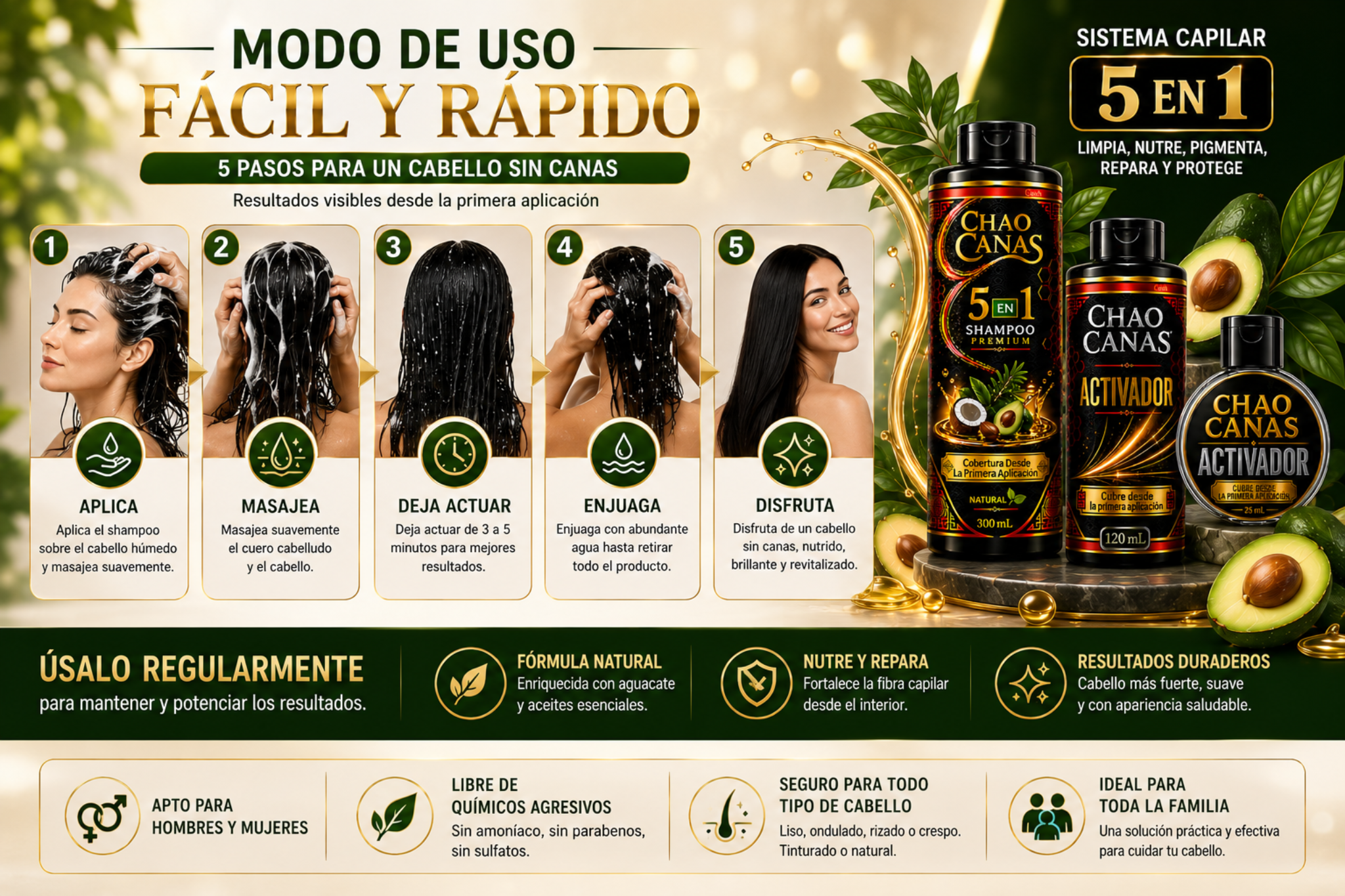CHAO CANAS 5 EN 1