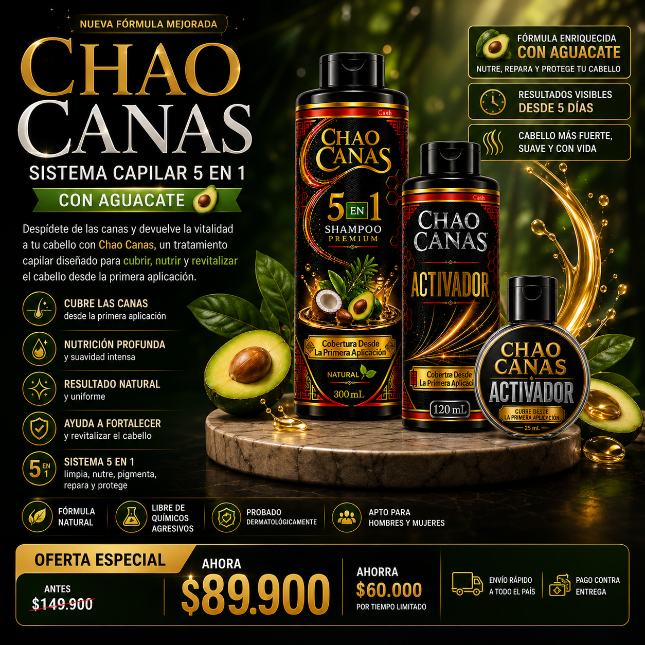 CHAO CANAS 5 EN 1