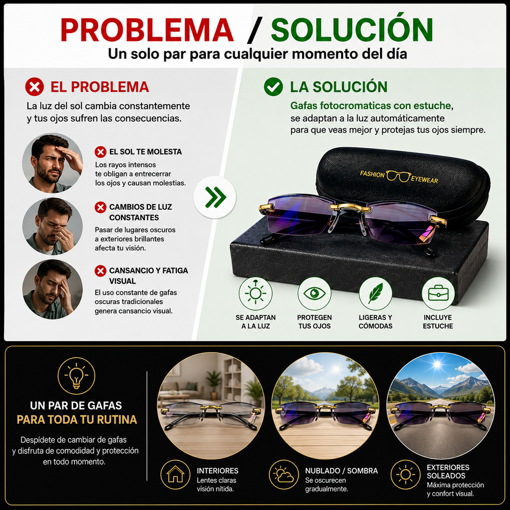 Gafas fotocromaticas+estuche