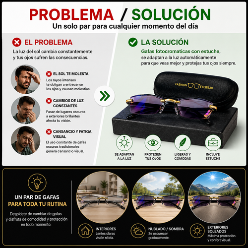 Gafas fotocromaticas+estuche