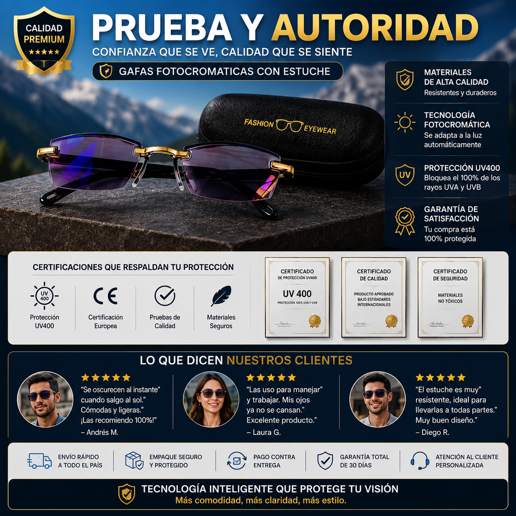 Gafas fotocromaticas+estuche