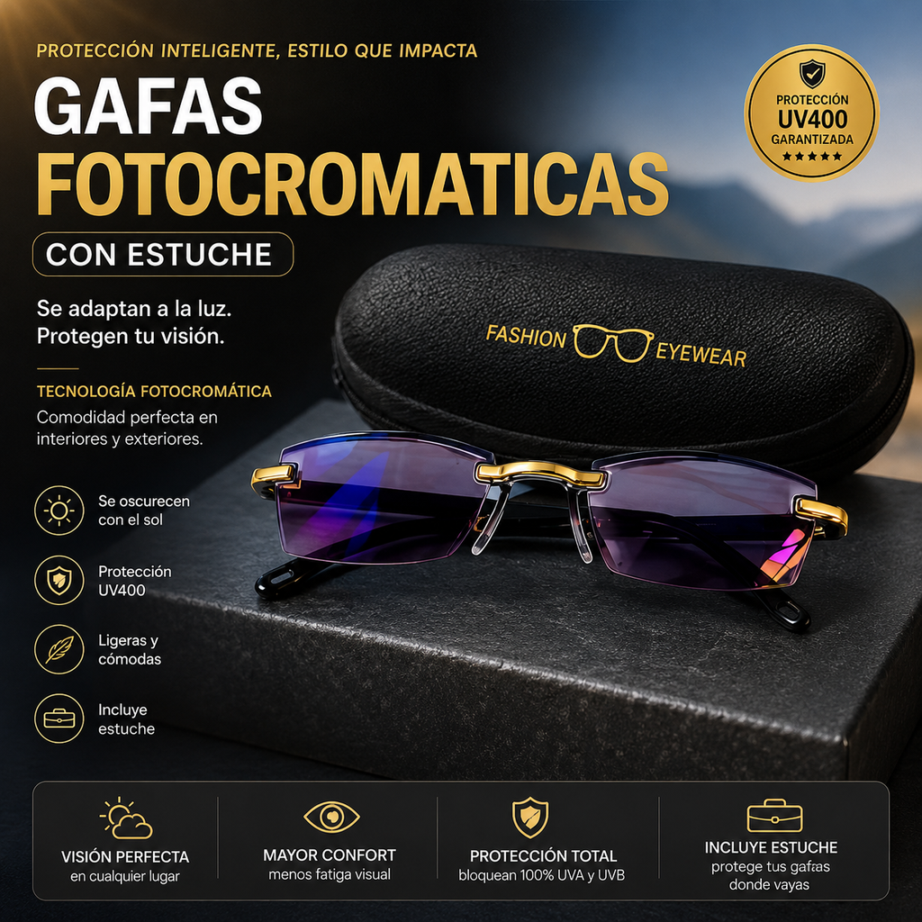 Gafas fotocromaticas+estuche